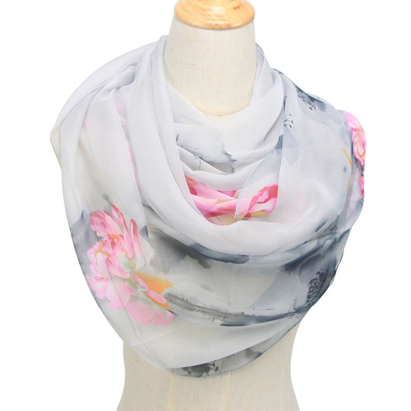 Face Scarf Mask - Foulard Long en mousseline de soie
