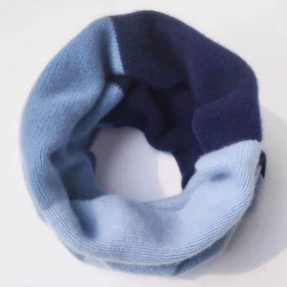 Infinity Scarf Knit - Écharpe infinie douce à couleurs contrastées,