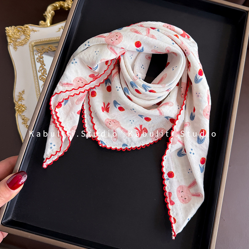 Écharpe carrée en coton et lin - Face Scarf Mask avis et prix