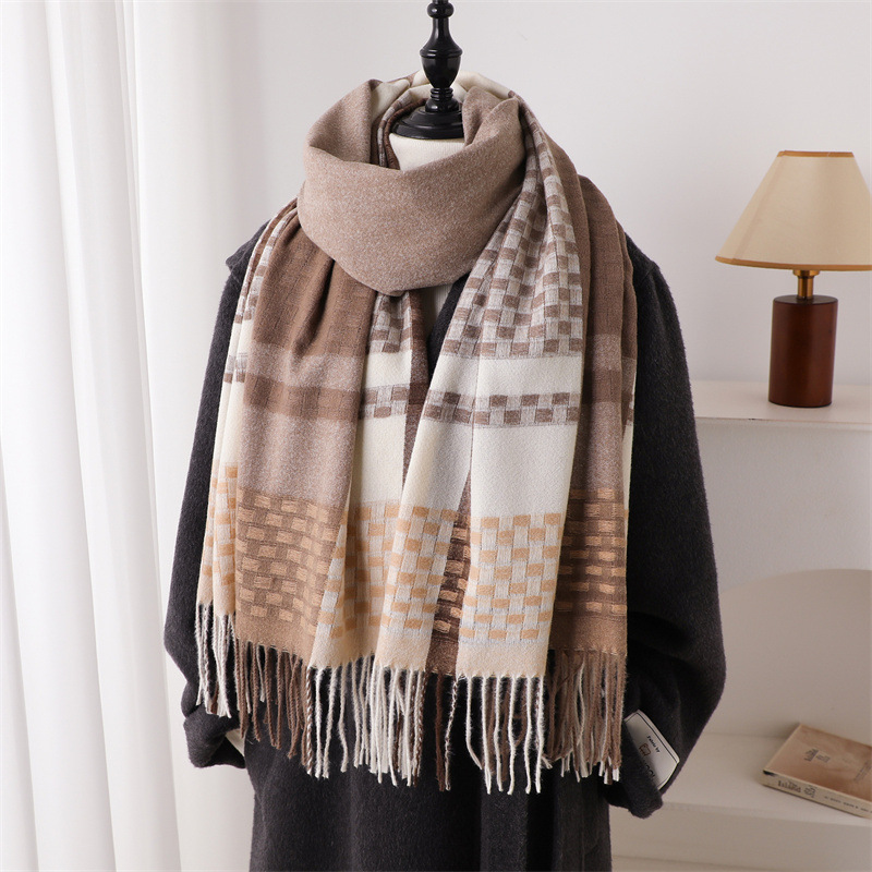 Écharpe en cachemire de luxe p - Woven Scarf Blanket avis et prix
