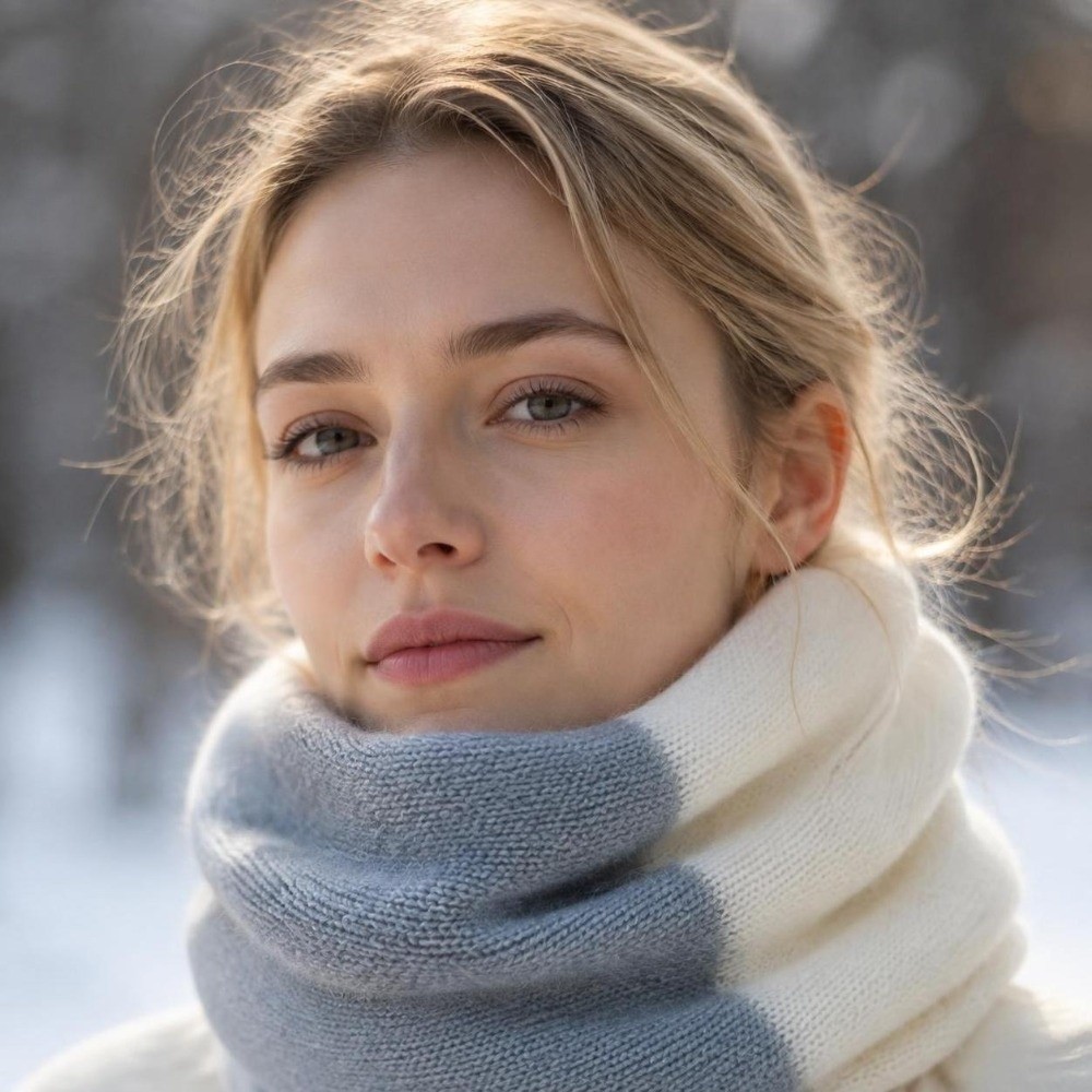Écharpe infinie douce à couleu - Infinity Scarf Knit avis et prix