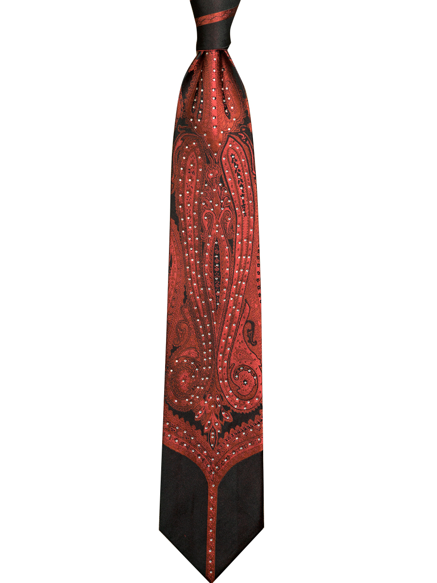 Cravate en strass géométrique  - Silk Tie Striped avis et prix